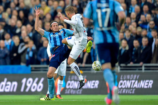 Djurgårdens Jonas Olsson och Sirius Christer Gustafsson