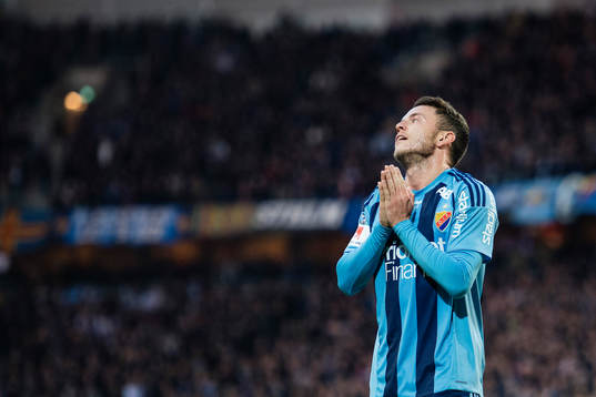 Djurgårdens Kerim Mrabti  deppar