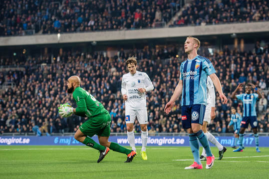 Djurgårdens Gustav Engvall deppar