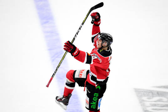 Malmö Redhawks Carl-Johan Lerby jublar