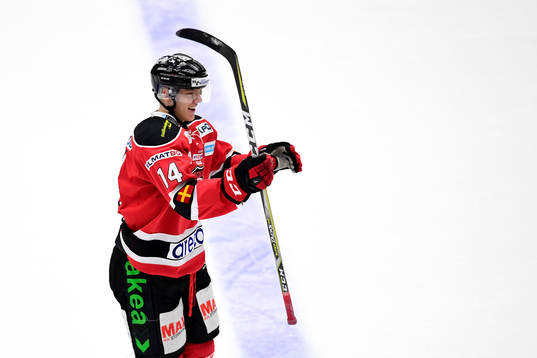 Malmö Redhawks Carl-Johan Lerby jublar