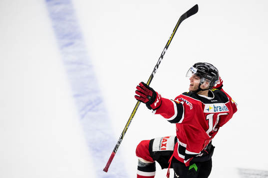 Malmö Redhawks Carl-Johan Lerby jublar