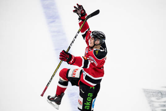 Malmö Redhawks Carl-Johan Lerby jublar