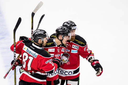 Malmö Redhawks Carl-Johan Lerby jublar