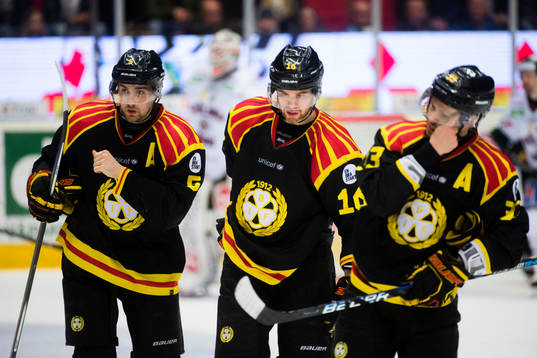 Brynäs Lukas Kilström , Daniel Paille och Elias Fälth