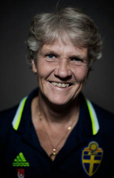 Pia Sundhage, förbundskapten för Sveriges damlandslag i