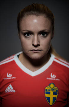 Hilda Carlén, målvakt i Sveriges damlandslag i fotboll