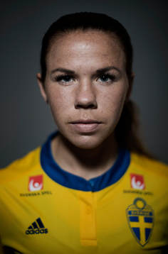 Jessica Samuelsson, spelare i Sveriges damlandslag i fotboll