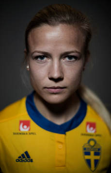 Hanna Glas, spelare i Sveriges damlandslag i fotboll