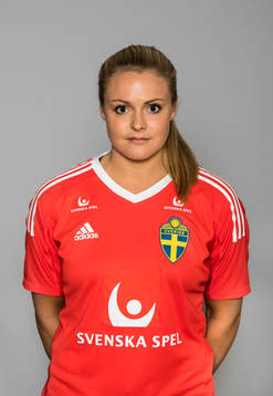 Hilda Carlén, målvakt i Sveriges damlandslag i fotboll