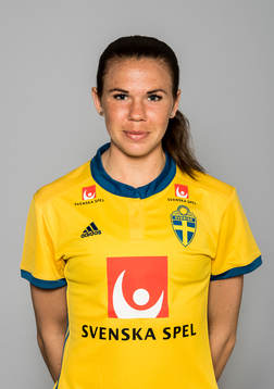 Jessica Samuelsson, spelare i Sveriges damlandslag i fotboll