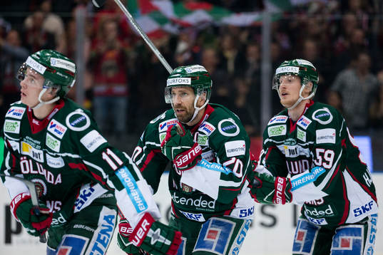 Frölundas Victor Olofsson, Joel Lundqvist och 3-2