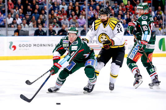 Frölundas Victor Olofsson och Brynäs Johan Alcén