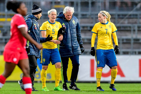 Sveriges Nilla Fischer tvingas kliva av skadad