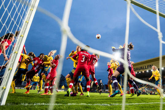 Sveriges Elin Rubensson, Lotta Schelin och Stina