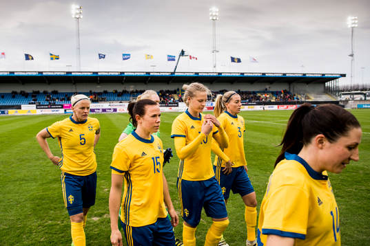 Sveriges Nilla Fischer, Jessica Samuelsson, Linda Sembrant,