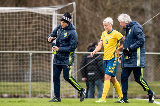 Sveriges Nilla Fischer kliver av skadad