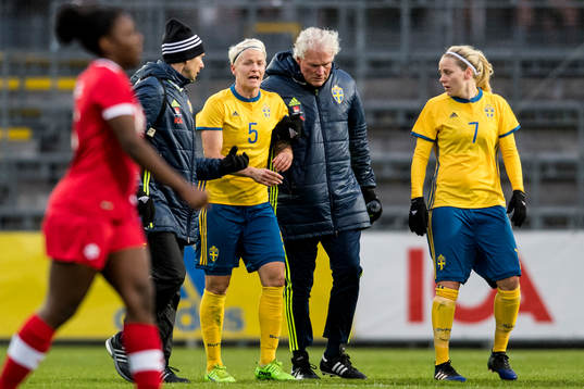 Sveriges Nilla Fischer tvingas till byte