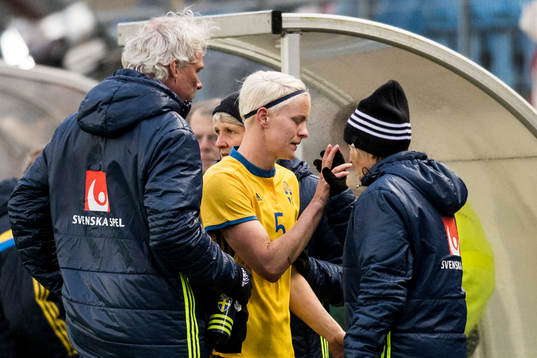 Sveriges Nilla Fischer tvingas till byte