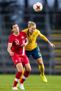 Kanadas Christine Sinclair och Sveriges Magdalena Eriksson