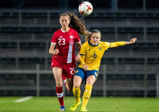 Kanadas Jordyn Huitema och Sveriges Magdalena Eriksson