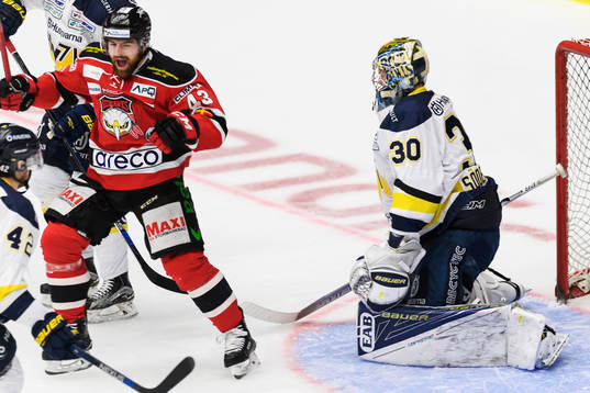 Malmö Redhawks Nichlas Hardt jublar