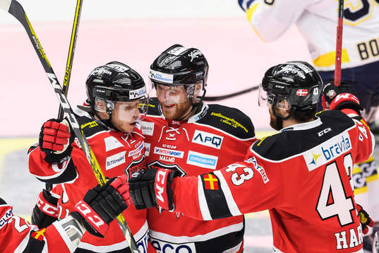 Malmö Redhawks Erik Forssell, Frederik Storm och +ma43