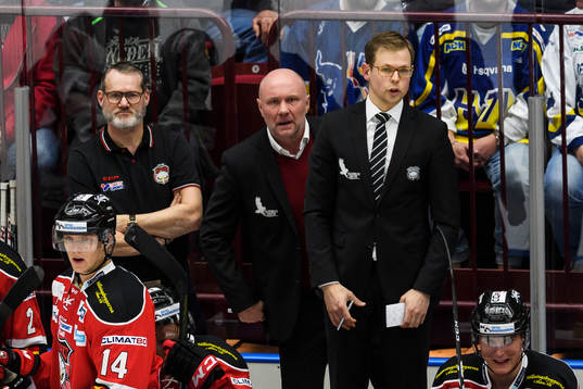 Malmö Redhawks tränare Peter Andersson och assisterande
