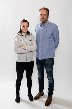 Kvarnsvedens Denise Sundberg och tränare Jonas Björkgren