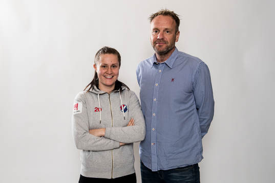 Kvarnsvedens Denise Sundberg och tränare Jonas Björkgren