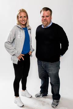Eskilstunas Petra Johansson och tränare Viktor Eriksson