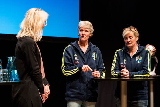 Sveriges damlandslags förbundskapten Pia Sundhage och