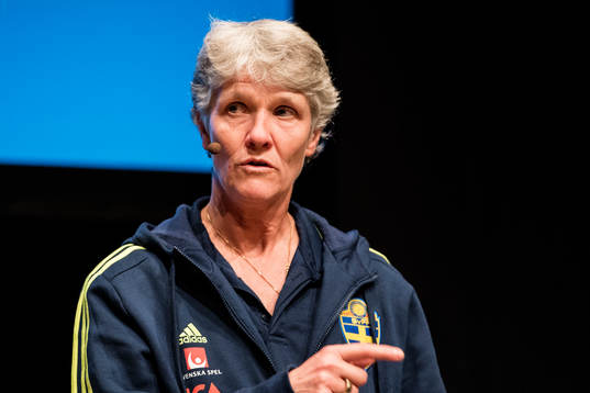 Sveriges damlandslags förbundskapten Pia Sundhage
