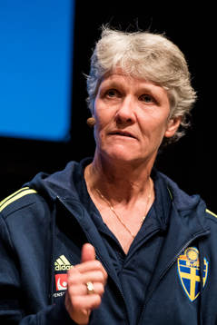 Sveriges damlandslags förbundskapten Pia Sundhage