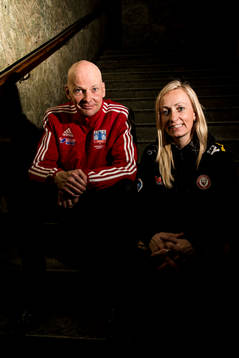 Vittsjös tränare Thomas Mårtensson och Kristianstads