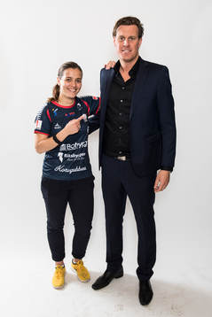 Linköpings Marija Banusic och tränare Kim Björkegren