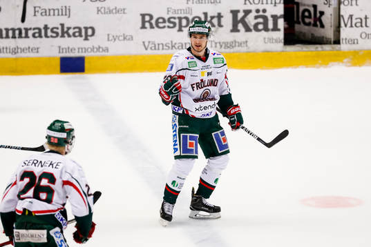 Frölundas Johan Sundström jublar