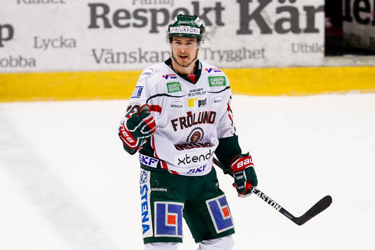 Frölundas Johan Sundström jublar
