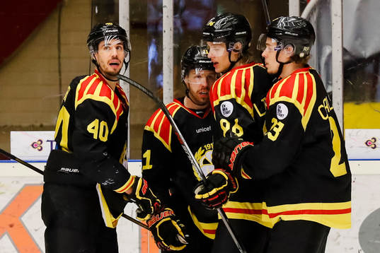 Brynäs Jesper Jensen , Kevin Clark , Oskar Lindblom och