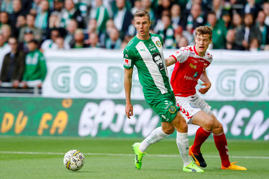 Hammarbys Richard Magyar och Kalmars Markus Thorbjörnsson