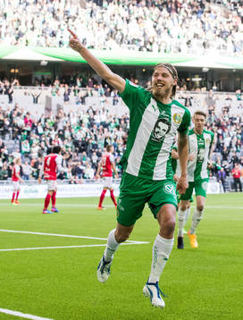 Hammarbys Björn Paulsen jublar