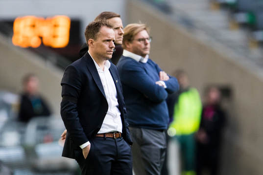 Hammarbys tränare Jakob Michelsen och Kalmars tränare