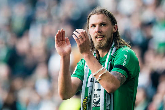 Hammarbys Björn Paulsen tackar publiken