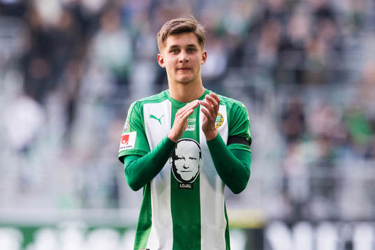 Hammarbys Leo Bengtsson tackar publiken
