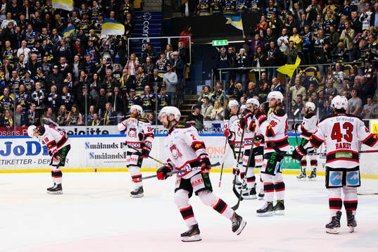 Malmö Redhawks spelare deppar