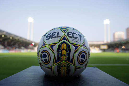 En matchboll på ett podier