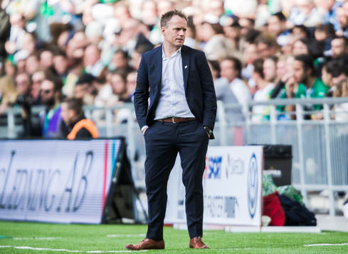 Hammarbys tränare Jakob Michelsen deppar