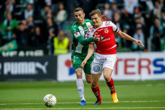 Kalmars Svante Ingelsson och Hammarbys Mario Musa
