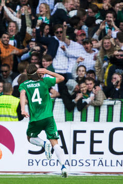 Hammarbys Björn Paulsen jublar