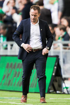 Hammarbys tränare Jakob Michelsen deppar